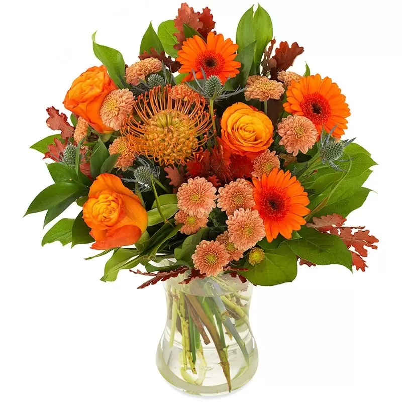 Boeket Warm Oranje Tuincentrum Schalk