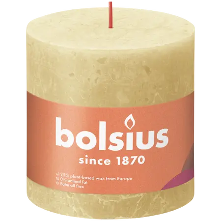 Bolsius Stompkaars rustiek 10x10cm Oat beige