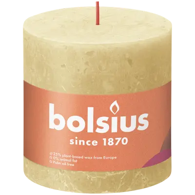 Bolsius Stompkaars rustiek 10x10cm Oat beige