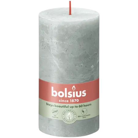 Bolsius Stompkaars rustiek 13x6,8cm Jade green