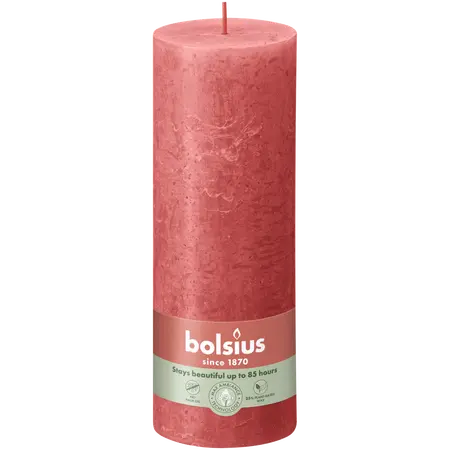 Bolsius Stompkaars rustiek 19x6,8cm Blossom pink