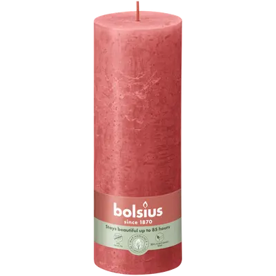 Bolsius Stompkaars rustiek 19x6,8cm Blossom pink