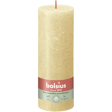 Bolsius Stompkaars rustiek 19x6,8cm Oat beige