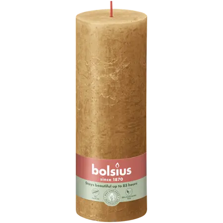 Bolsius Stompkaars rustiek 19x6,8cm Spice brown