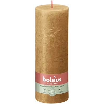 Bolsius Stompkaars rustiek 19x6,8cm Spice brown