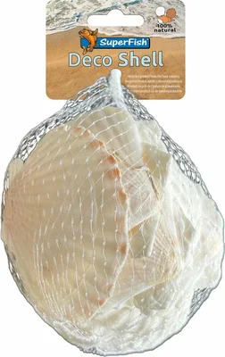 Deco schelp coquille 200g wit