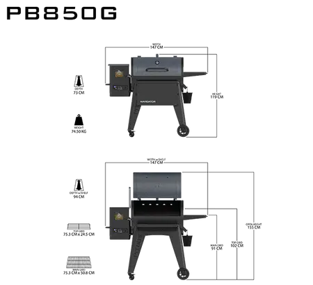 Pit Boss Navigator 850 houtpellet grill - afbeelding 5