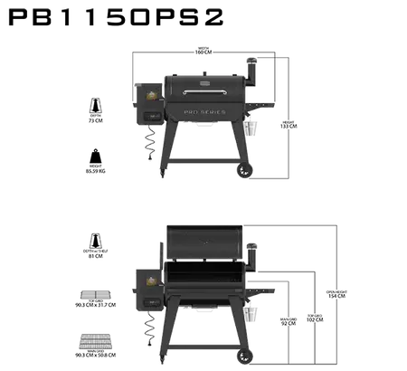 Pit Boss Pro series 1150 houtpellet grill - afbeelding 6