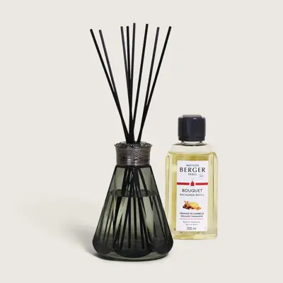 Pyramid Vert / Orange de Cannelle 200ml Parfumverspreider met sticks - Lampe Berger - afbeelding 1