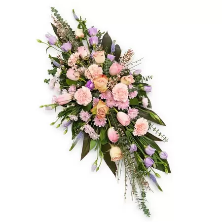 Rouwstuk zacht roze medium (75cm)