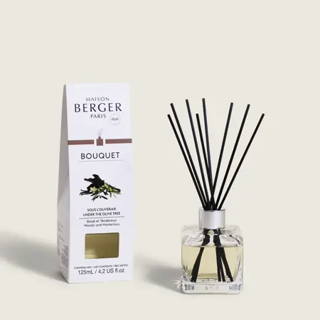 Sous l'Oliveraie Parfumverspreider met sticks 125ml Lampe Berger - afbeelding 1