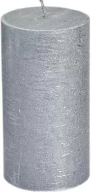 Stompkaars rustiek d7h13cm zilver - afbeelding 1